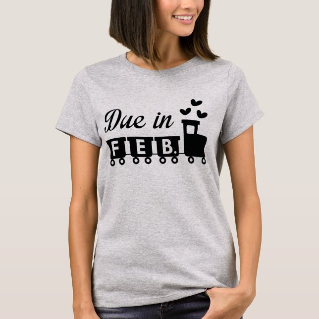 Vencimiento En Febrero Camiseta De Maternidad (Anverso)