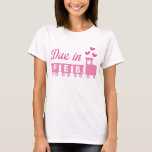 Vencimiento En Febrero Camiseta De Maternidad
