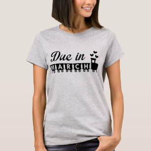Vencimiento En Marzo Camiseta De Maternidad