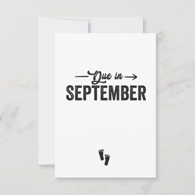 Vencimiento en septiembre Invitación Regalo de emb (Anverso)