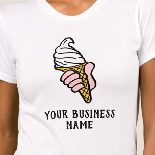 Vendedor de helados vende camiseta de helado