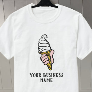 Vendedor de helados vende camiseta de helado