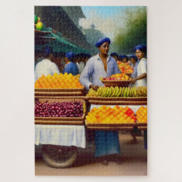 Vendedoras de fruta malaya rompecabezas de 1014 pi