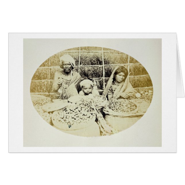 Vendedoras de verduras y frutas hindúes en Madrás, (Anverso (Horizontal))