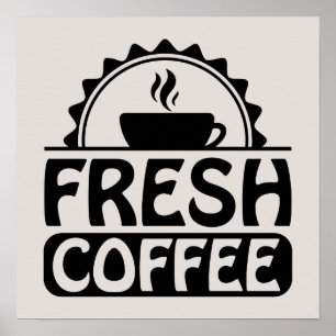 vendedores de arte de palabras de café fresco