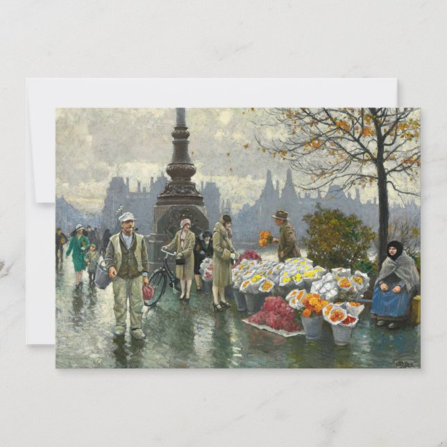Vendedores de flores | Paul Fischer (Anverso)