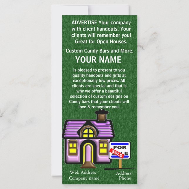 VENDER A Tarjetas de rack de folletos comerciales  (Anverso)