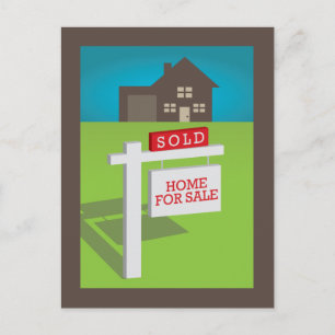 ¡Vendida! ¡Compramos una casa! Tarjeta postal