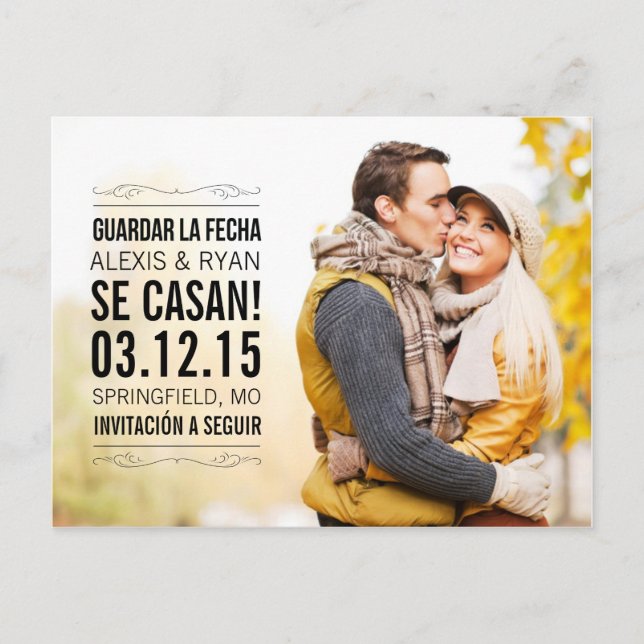 Vendimia elegante salva (ahorra) la tarjeta (Anverso)