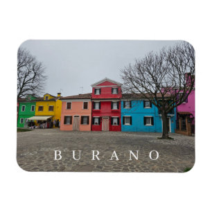 Venecia Burano patio miran imán de nevera