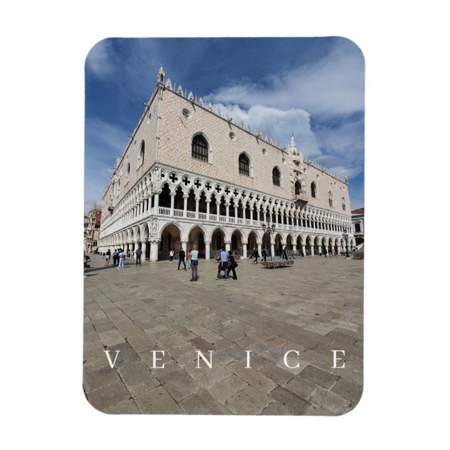 Venecia Doge Palace vista a imán de nevera (Vertical)