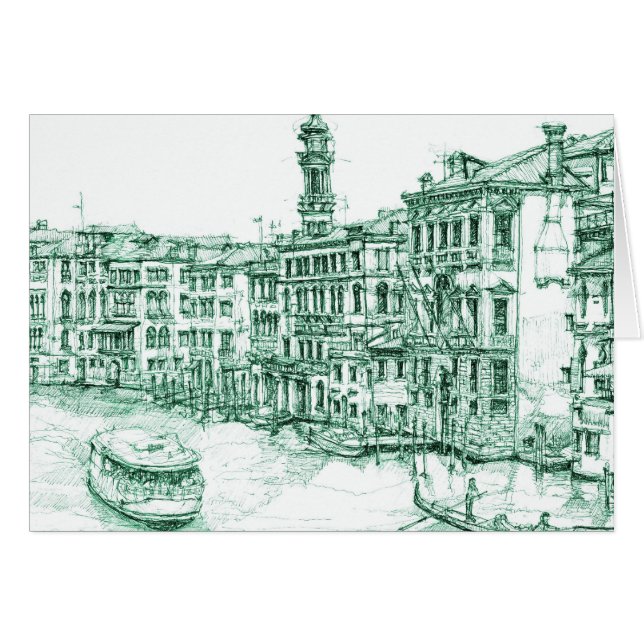 Venecia en tinta verde (Anverso (Horizontal))