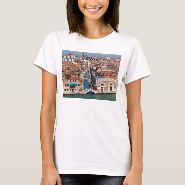 Venecia impresa en camisetas femeninas, fotografía (Anverso)