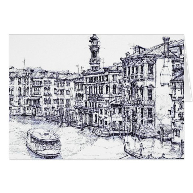 Venecia, Italia, en tinta (Anverso (Horizontal))
