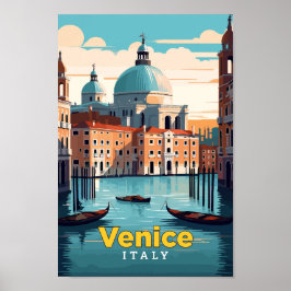 Venecia Italia Ilustracion de arte de viajes