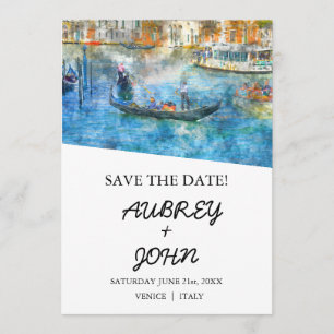 Venecia Italia salva la invitación a la boda
