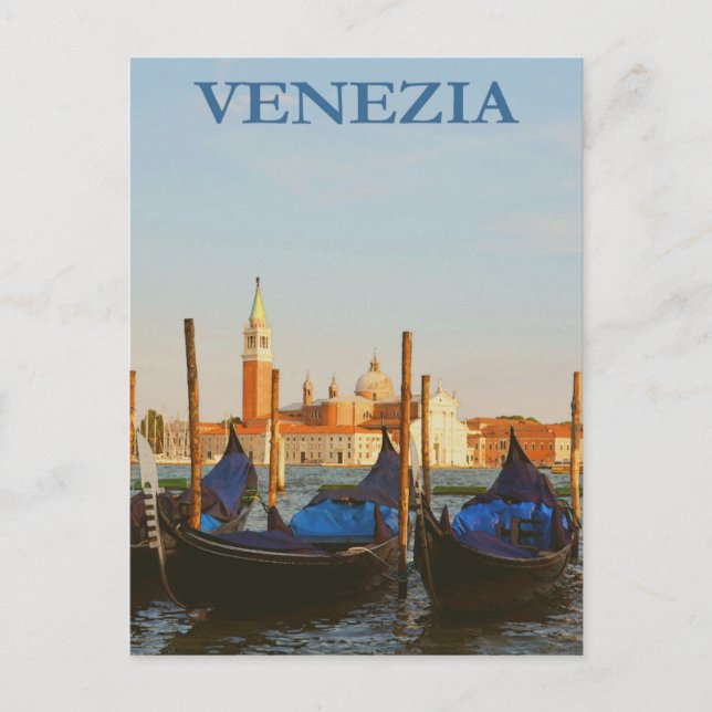 Venecia, Italia, tarjeta postal venezolana de viaj (Anverso)