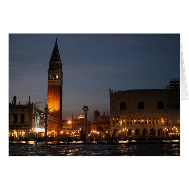 Venecia - Plaza San Macro de noche (Anverso (Horizontal))