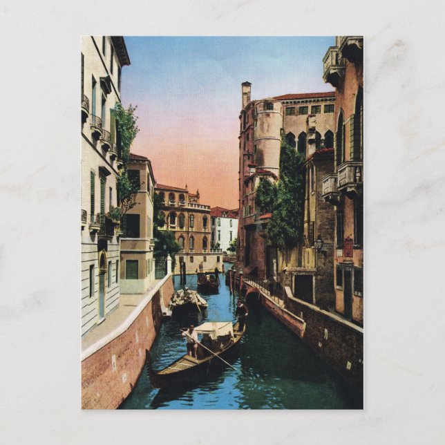 Venecia, Réplica de la tarjeta postal antigua 1910 (Anverso)