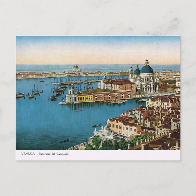 Venecia, Réplica de la tarjeta postal antigua 1910 (Anverso)