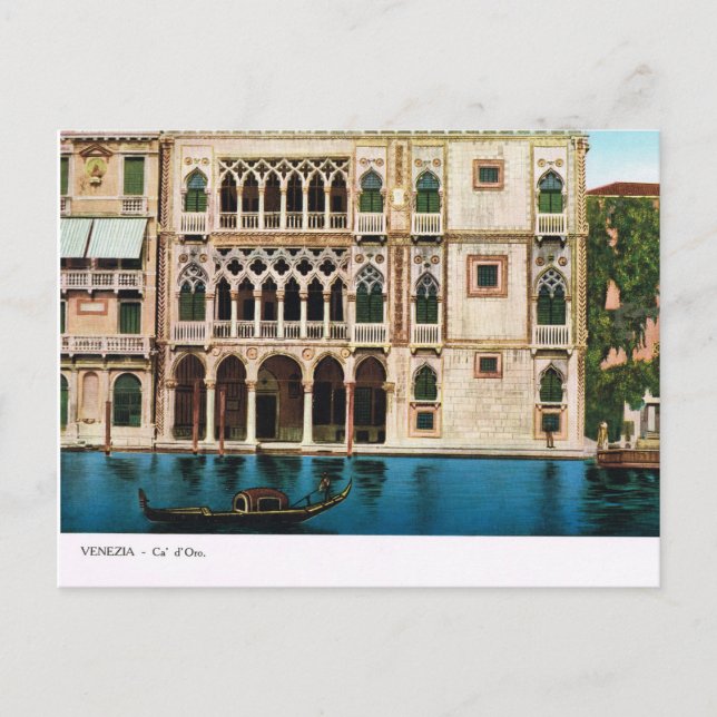 Venecia, Réplica de la tarjeta postal antigua 1910 (Anverso)