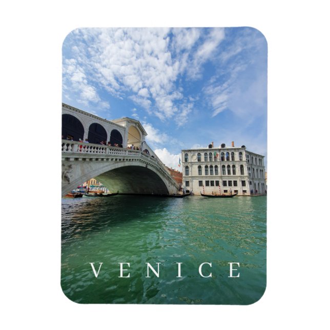 Venecia Rialto Bridge ver imán de nevera (Vertical)
