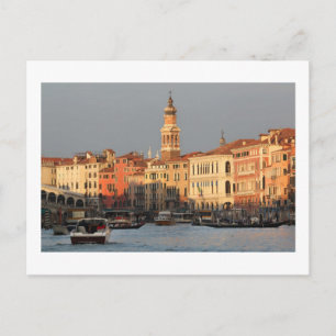 Venecia Sunset en la postal del puente Rialtro