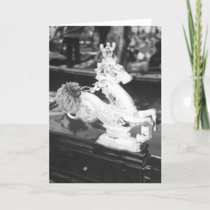 Venetian Gondola Horse Brass Note Tarjeta de felic