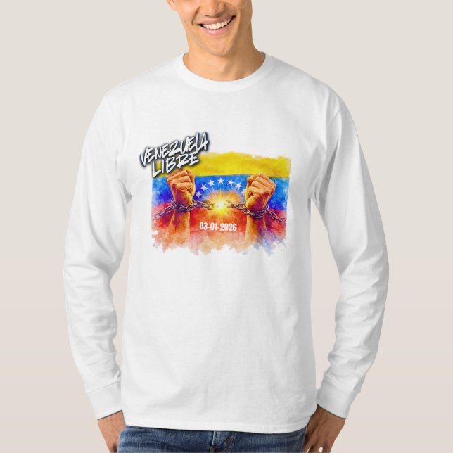 Venezuela Libre 2026 – Camiseta Celebrando Liberta (Anverso)
