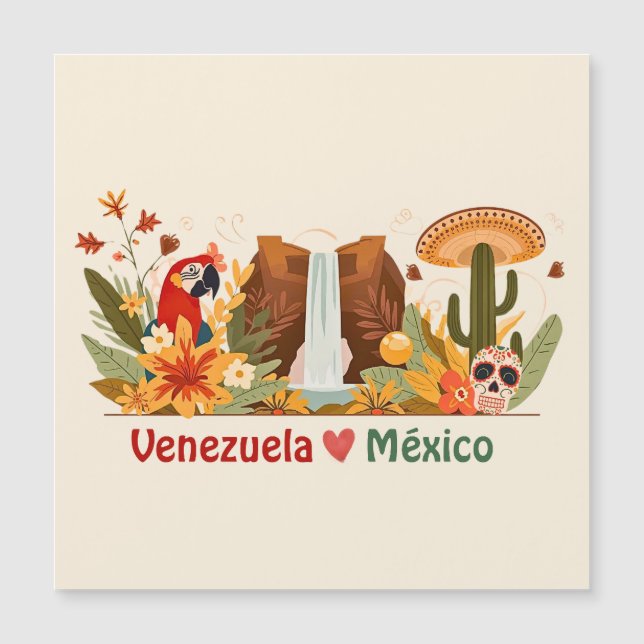 Venezuela ❤️ México Amor Latino y Orgullo Hispano (Anverso)