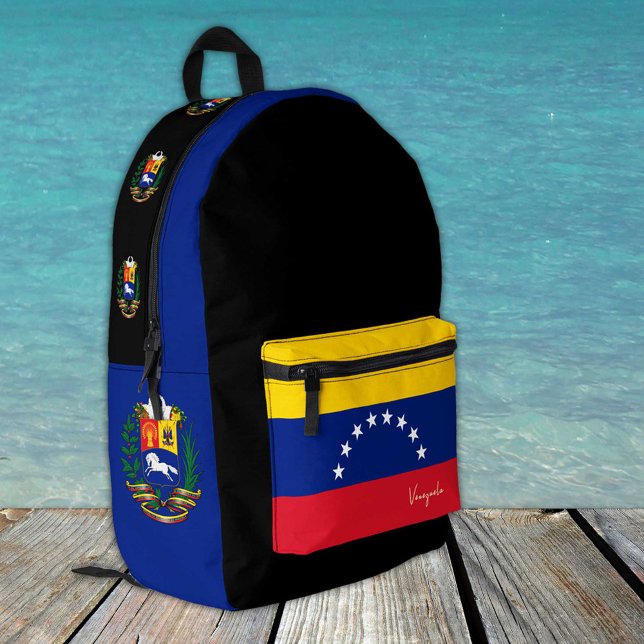 Venezuela, mochila negra, patriota de bandera vene (Subido por el creador)