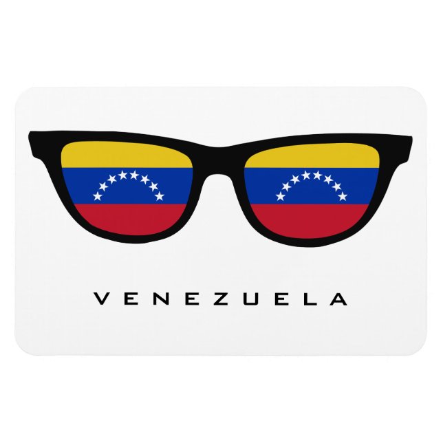 Venezuela Shades personalizado texto e imán color (Horizontal)
