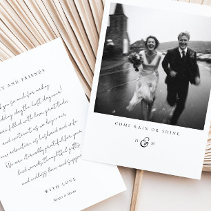 "VENGA A LA LLUVIA O A LA LLUVIA" Foto Tarjeta de 