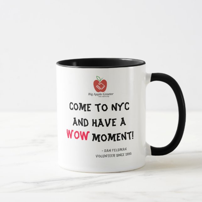 ¡Venga a NYC y tenga un momento del wow! Taza (Derecha)