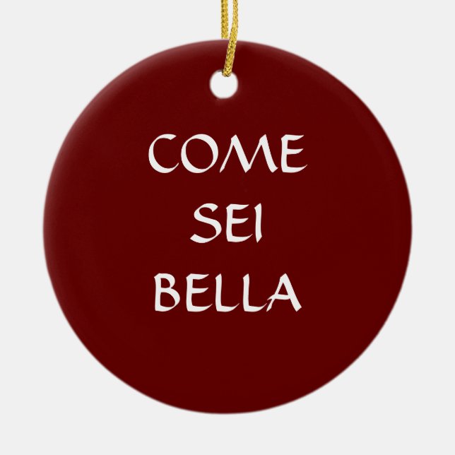 VENGA EL ORNAMENTO ITALIANO SEI BELLA (Frente)