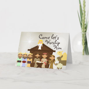 Vengan A Adorar Su Tarjeta De Navidades De Nativid
