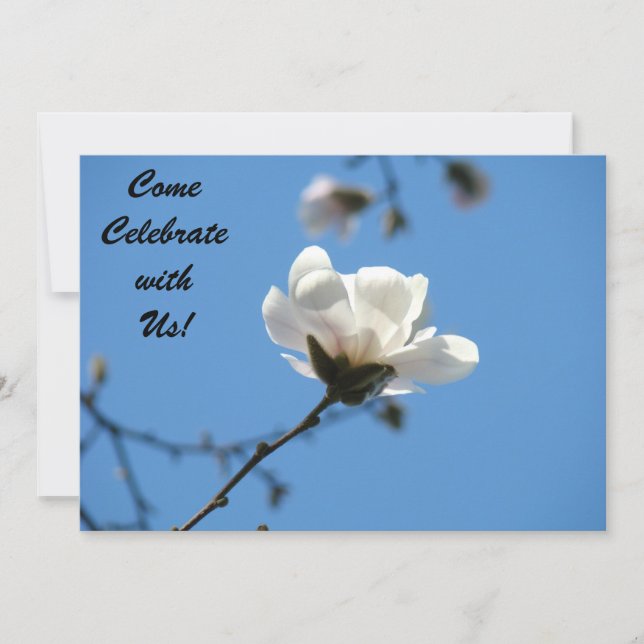 ¡Venha Celebrar con Nosotros! Invitaciones Azul Bl (Anverso)