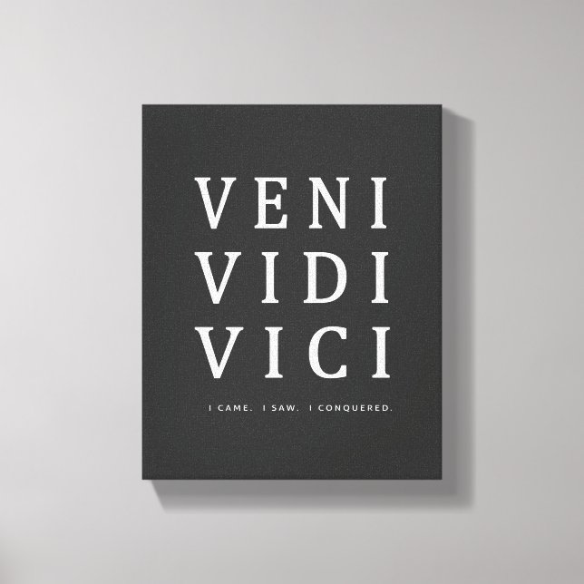 Veni Vidi Vici | Inspiradora oferta de arte mural (Anverso)