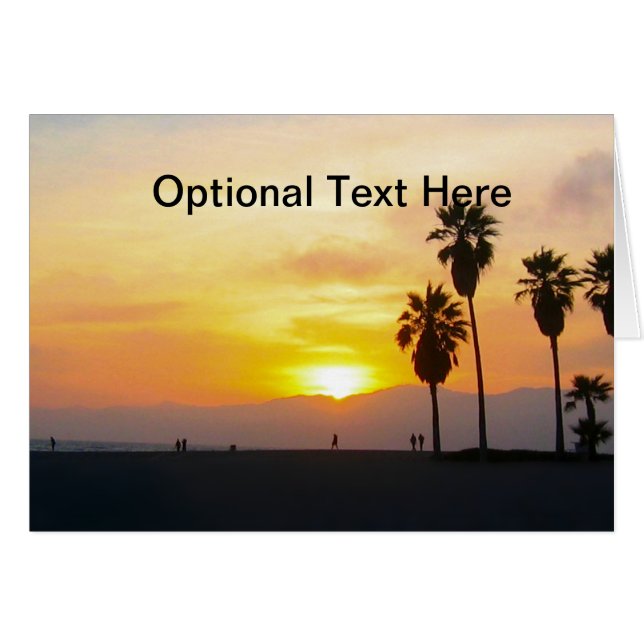 Venice Beach California Sunset (Anverso (Horizontal))