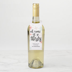 Venid todos los sedientos Etiqueta de botella de N