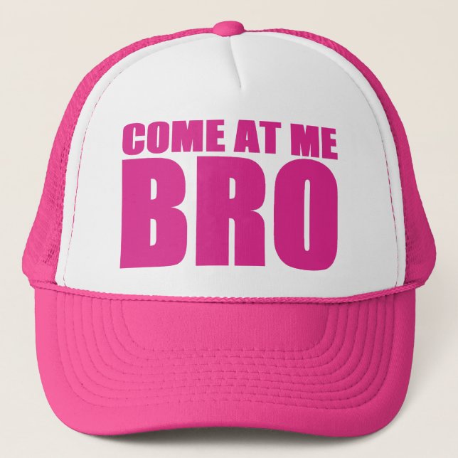 VENIDO EN MÍ gorra del camionero de BRO (rosa) (Anverso)