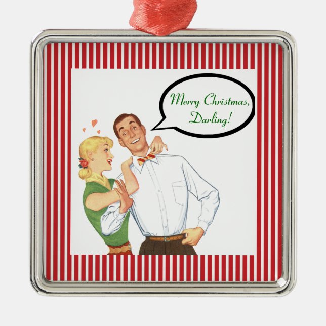VENTA! 1950 Ornamento - "Feliz Navidad, adorable" (Frente)