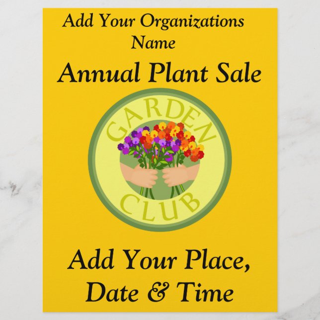 Venta anual de plantas, volante (Frente)