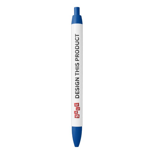 ¡VENTA! Bolígrafo - Tinta azul - Personalizado - A (Frente vertical)