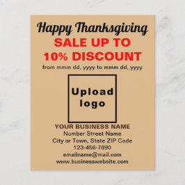 Venta de Acción de Gracias de Negocios en Flyer Br