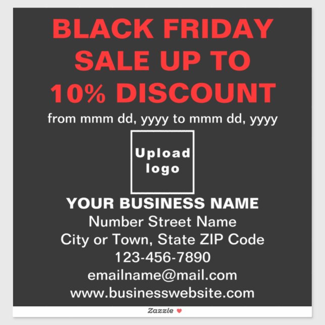 Venta de Business Black Friday a Pegatina Black Vi (Hoja)