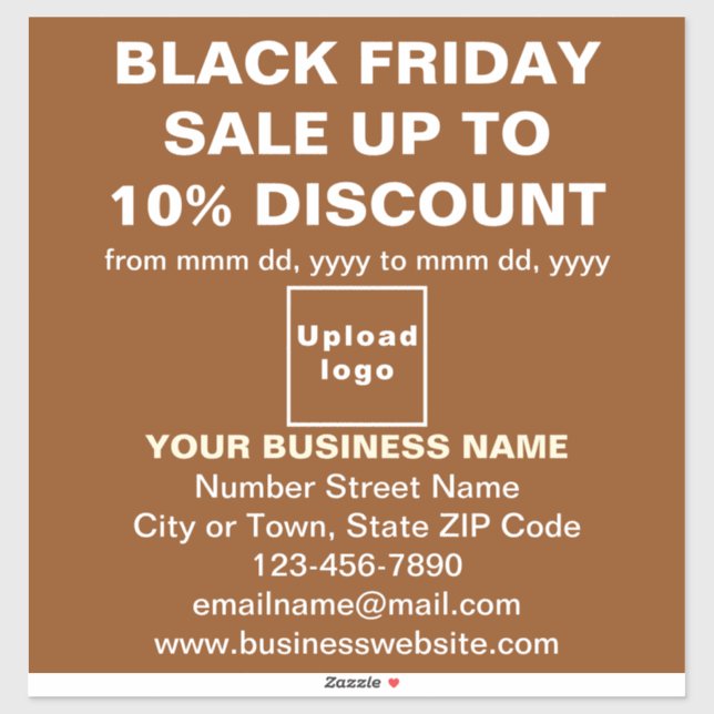 Venta de Business Black Friday a Pegatina Brown Vi (Hoja)