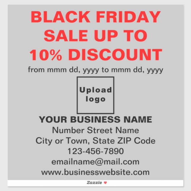 Venta de Business Black Friday a Pegatina de Vinil (Hoja)