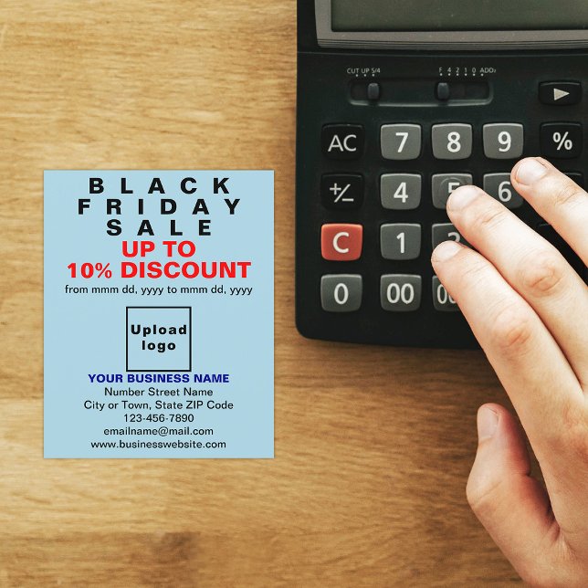 Venta de Business Black Friday en Flyer Blue Light (Black Friday Sale on light blue flyer)