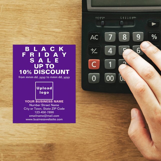 Venta de Business Black Friday en Púrpura Volante (Black Friday Sale on purple flyer)